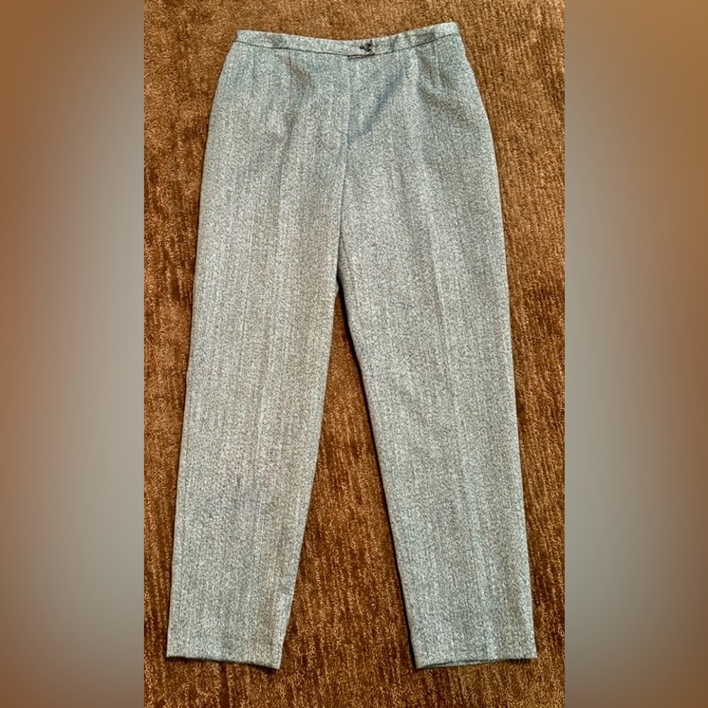Vintage HARVE BENARD Career Pants Women’s L Black White High Waist Trousers 12
